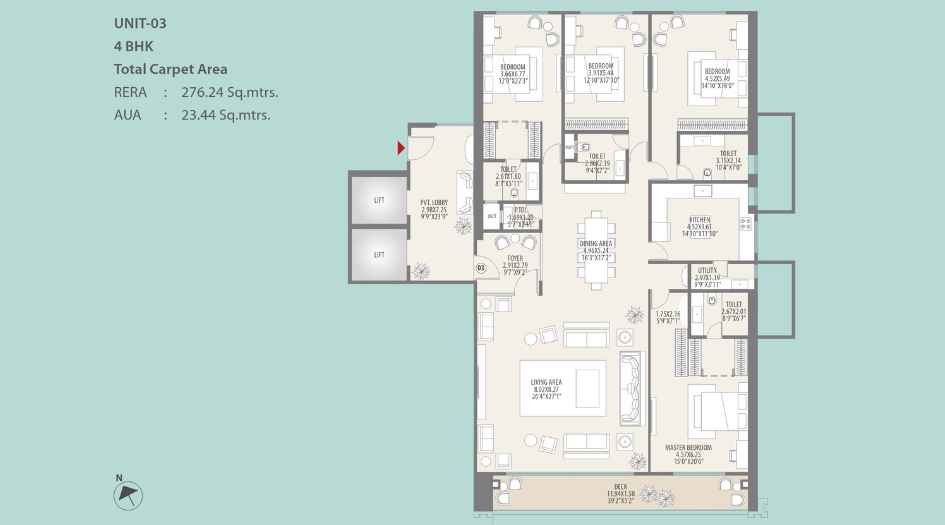 25-West-Bandra-West-Floor-Plan-4-BHK-2794-Sqft